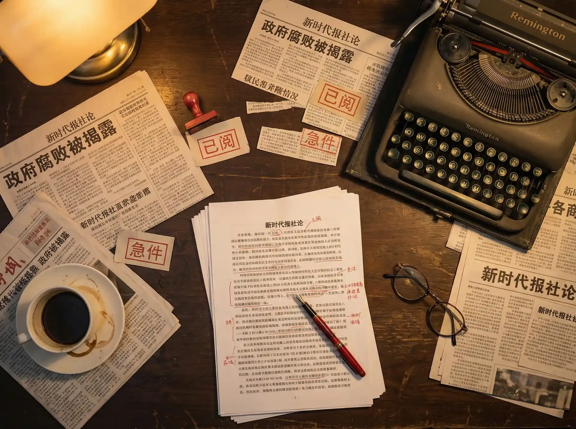 换妻视频 - 报社编辑部工作场景